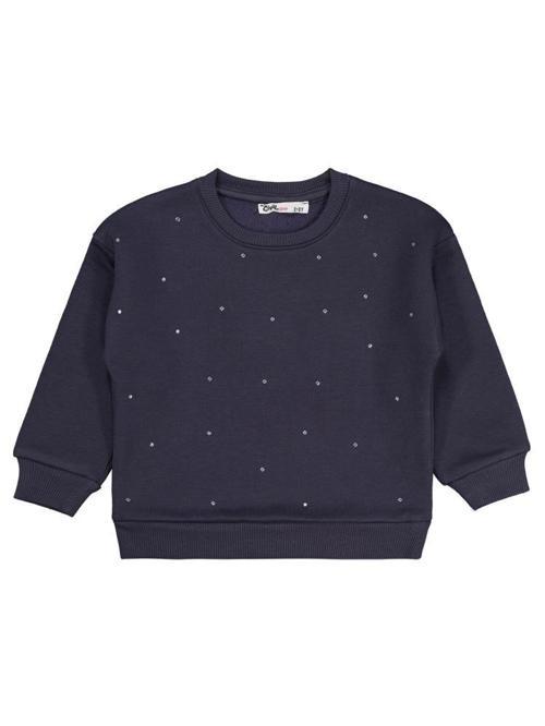 Serpme Taş Baskılı 2-5 Yaş Sweatshirt - Gri3-4 Yaş