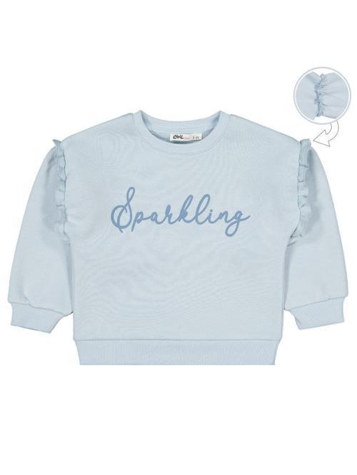 SPARKLING Baskılı 2-5 Yaş Sweatshirt - Mavi4-5 Yaş