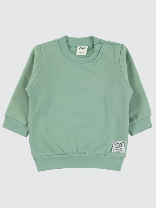 Düz Basic 6-18 Ay Sweatshirt - Yeşil12-18 Ay