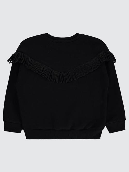 Roba Püsküllü 10-13 Yaş Sweatshirt - Siyah12-13 Yaş
