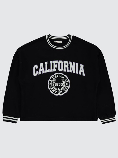 California Baskılı 10-13 Yaş Sweatshirt - Siyah12-13 Yaş