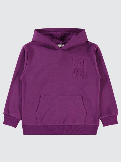 Kanguru Cepli 10-13 Yaş Sweatshirt - Lila10-11 Yaş
