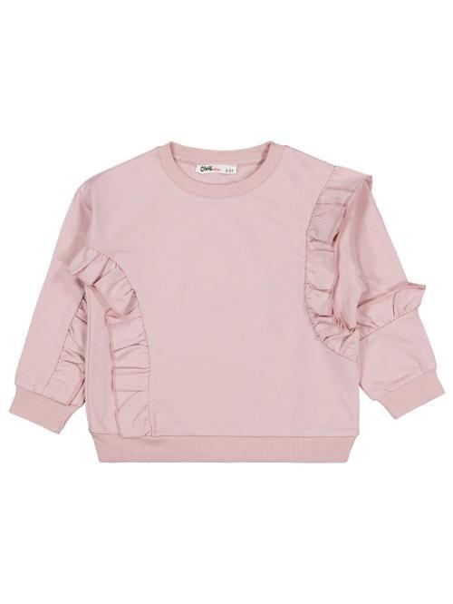 Fırfırlı 2-5 Yaş Sweatshirt - Pembe3-4 Yaş