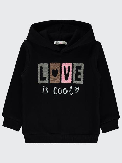 Love Nakışlı 2-5 Yaş Sweatshirt - Siyah2-3 Yaş