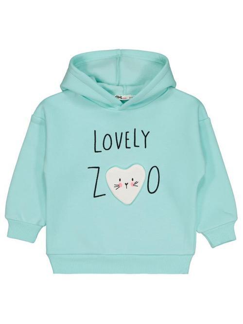 Lovely Baskılı 2-5 Yaş Sweatshirt - Yeşil5-6 Yaş