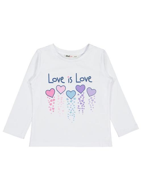 Love is Love Baskılı 2-5 Yaş Sweatshirt - Beyaz2-3 Yaş