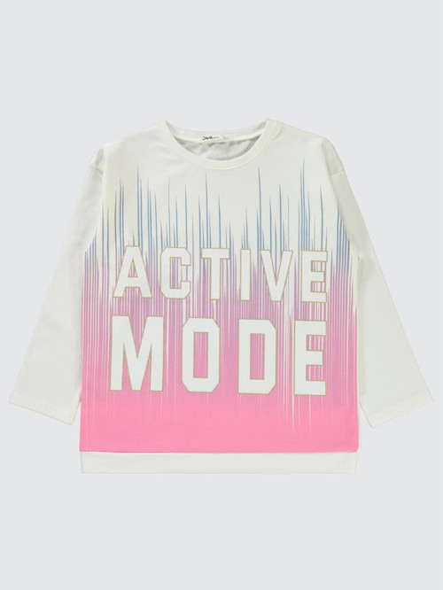 Active Mode Baskılı 10-13 Yaş Sweatshirt - Beyaz10-11 Yaş