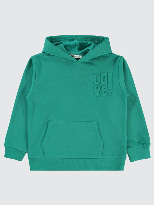 Kanguru Cepli 6-9 Yaş Sweatshirt - Yeşil8-9 Yaş