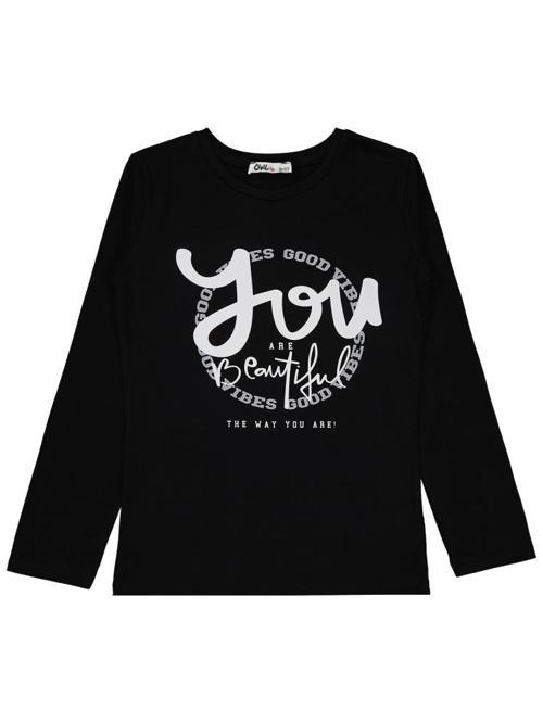 You Beautiful Baskılı 10-13 Yaş Sweatshirt - Siyah11-12 Yaş