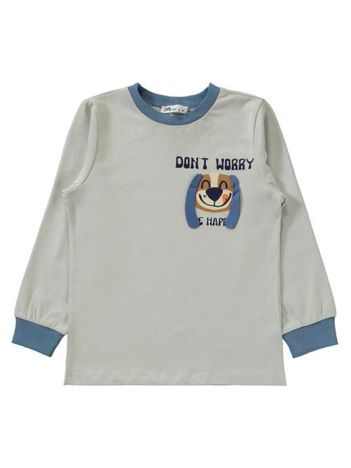 Köpek Baskılı 2-5 Yaş Pijama Takımı - Gri5-6 Yaş