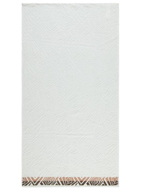 Etnik Desenli 70*140 Havlu - EkruStandart