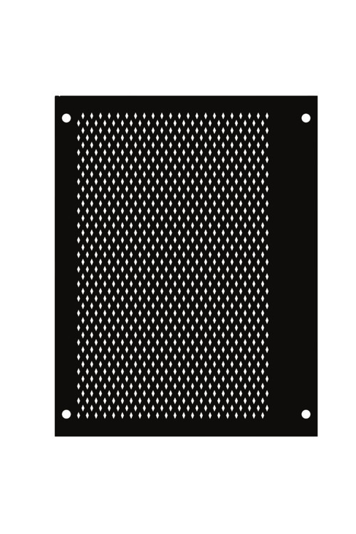 Oem Muadil 9505G Ve 9510G Uyumlu Mesh Üçgen Prizma Havaladırma Ön Panel Siyah