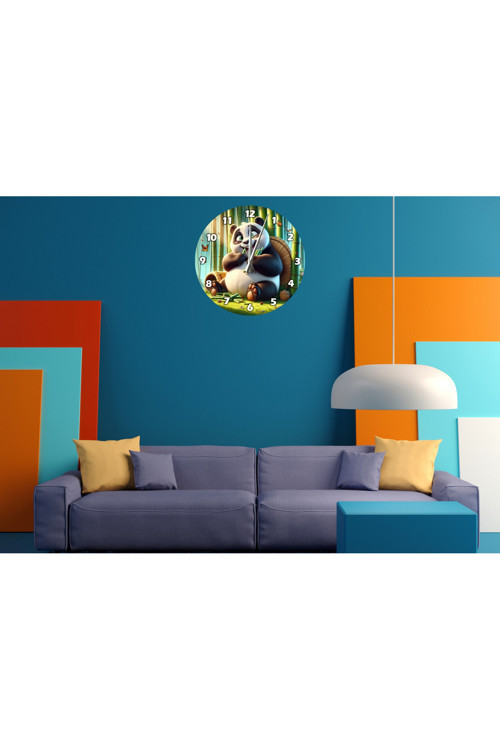 Ti-Play Sevimli Ayı Koyra 30X30Cm Akrilik Dekoratif Modern Duvar Saati