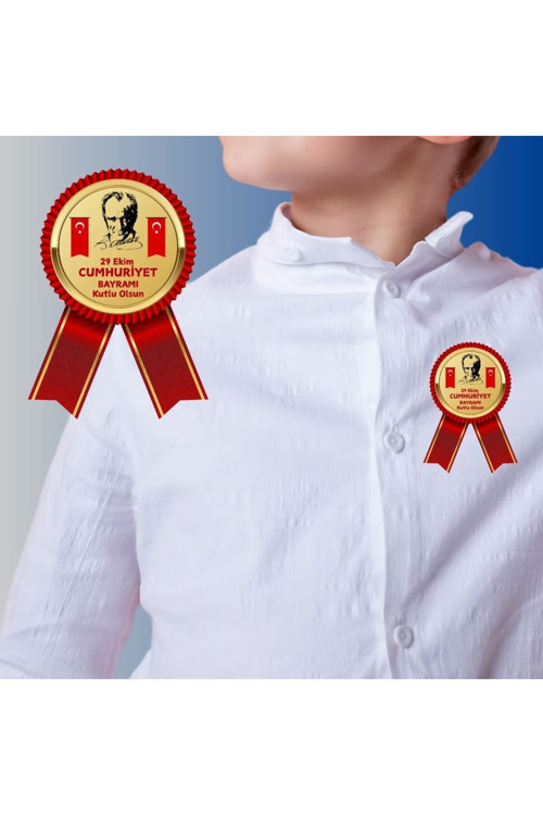 29 Ekim Cumhuriyet Bayramı Yaka Kartı 01 40Lı Paket