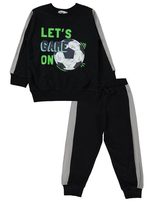 Lets Game On Baskılı 2-5 Yaş Eşofman Takımı - Siyah4-5 Yaş
