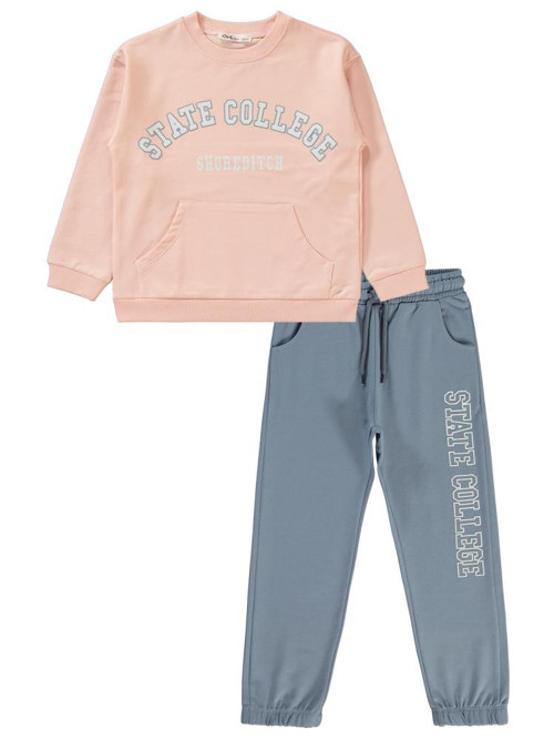 State Collage 6-9 Yaş Eşofman Takımı - Pembe6-7 Yaş
