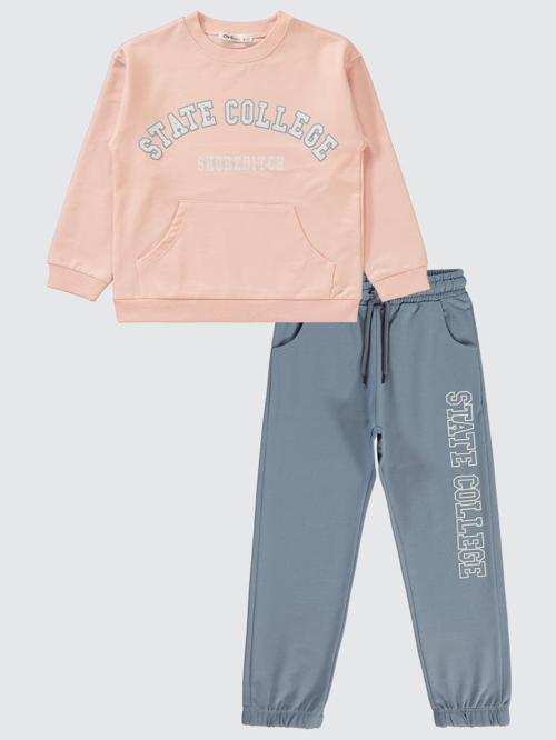 State Collage 6-9 Yaş Eşofman Takımı - Pembe9-10 Yaş
