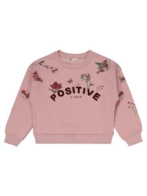 POSITIVE Baskılı 6-9 Yaş Eşofman Takımı - Pembe7-8 Yaş