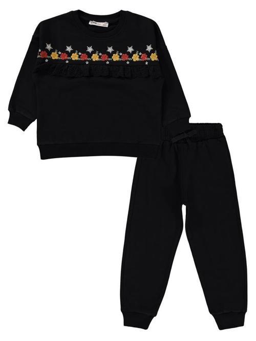 Brodeli 2-5 Yaş Eşofman Takımı - Siyah2-3 Yaş