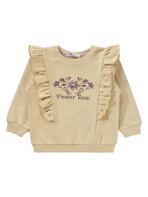 Flower Row Baskılı 2-5 Yaş Eşofman Takımı - Lila5-6 Yaş