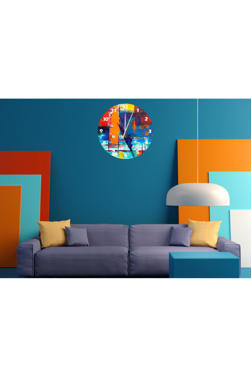 Ti-Play Tuval Ve Renkler 30X30Cm Akrilik Dekoratif Modern Duvar Saati
