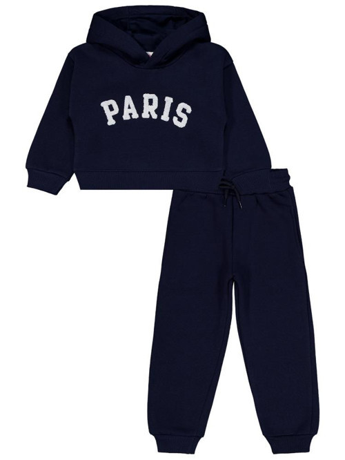 Paris Nakışlı 2-5 Yaş Eşofman Takımı - Lacivert3-4 Yaş