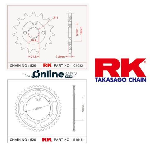 Honda CBR 250 14-18 RK Dişli Seti 