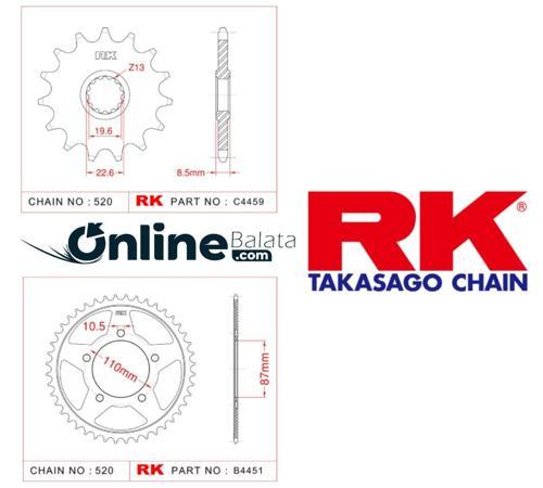 Suzuki Gw 250 İNAZUMA RK Dişli Seti 