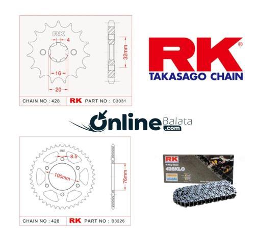 Yamaha R 125 RK Zincir Dişli Seti 