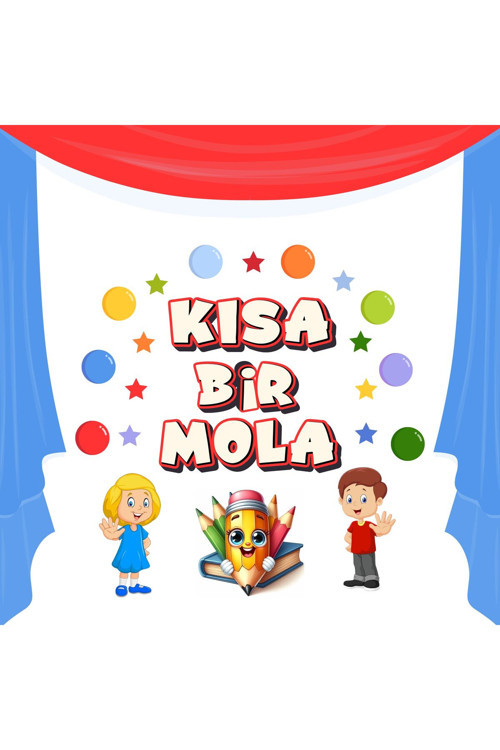 Karne Günü Okul Pano Süsü ( Kısa Bir Mola Yazılı) Kırmızı