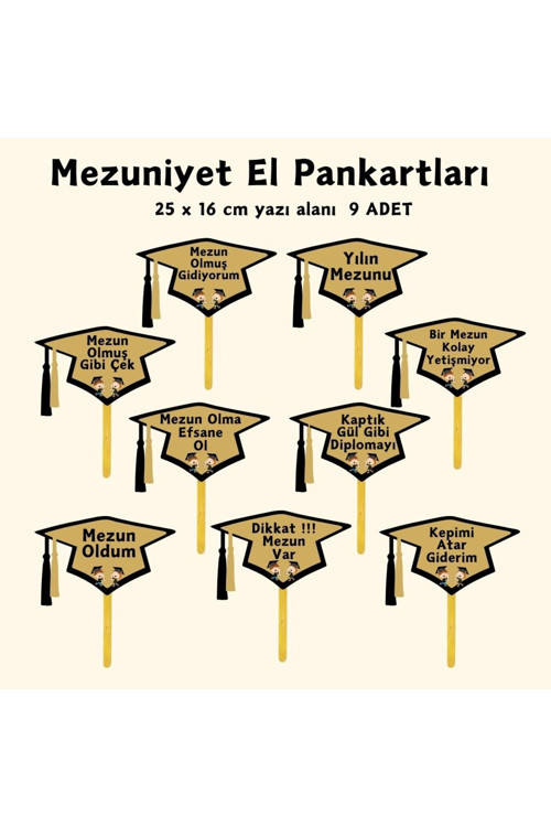 Mezuniyete Özel Yazılı El Pankartı 01