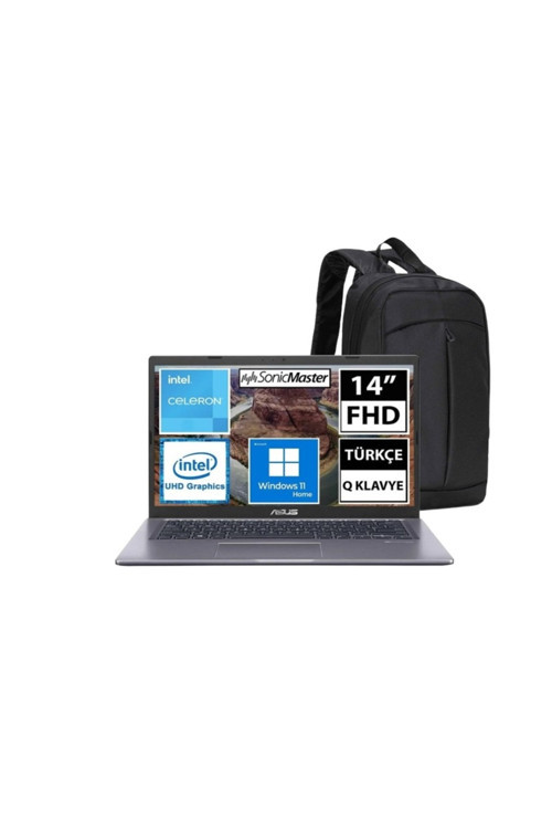 X415Ma-Ek385W Intel Celeron N4020 16Gb 128Gb Ssd W11H 14" Fhd Bilgisayar Çanta Hediyeli