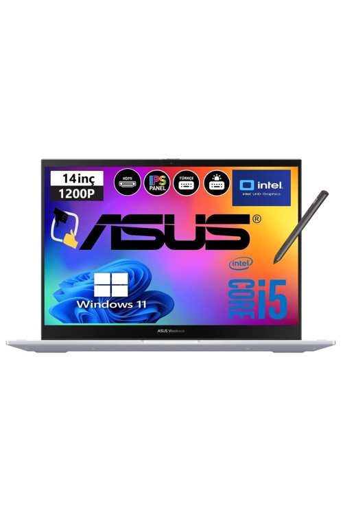 Vivobook S 14 Flip İ5-1335U 16Gb Ram 512Gb Ssd 14'' Ips Uyumlu Kalemli W11H Bilgisayar Snertech