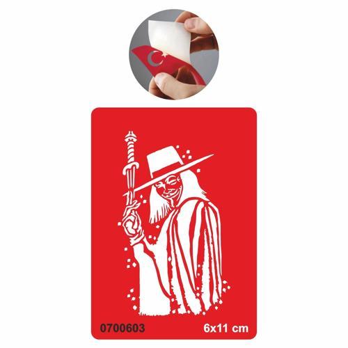 V for Vendetta Tattoo Geçici Dövme Şablonları Kına Kalıpları