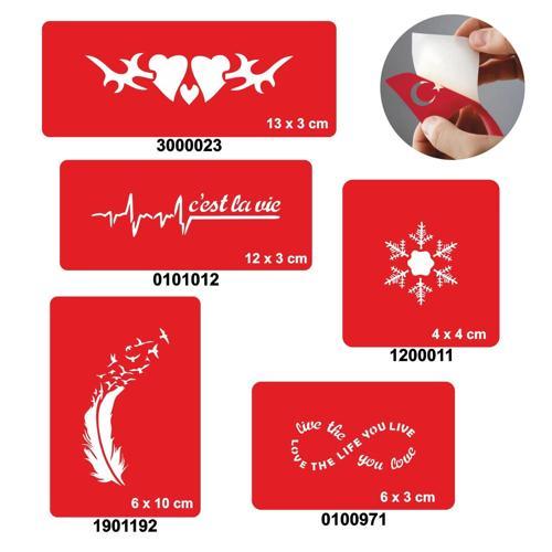 Hayat Yaşamaktır 5'li Set Geçici Dövme Kına Şablonu