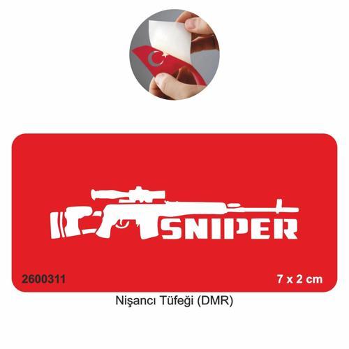 Sniper Silah  Tattoo Geçici Dövme Şablonları Kına Kalıpları