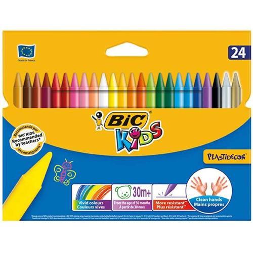 Kids Plastidecor Silinebilir Mum Pastel Boya 24 Renk