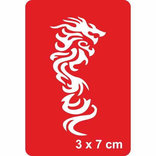 Klasik Ejderha Tattoo Geçici Dövme Şablonları Kına Kalıpları