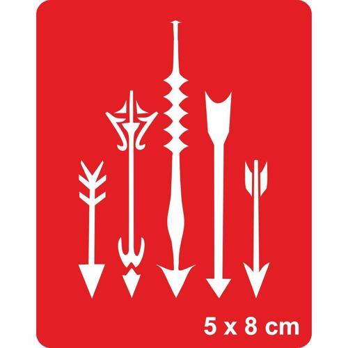 Ok Koleksiyonu Tattoo Geçici Dövme Şablonları Kına Kalıpları
