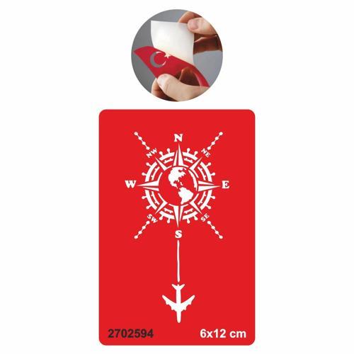 Kalbim Bir Pusula  Tattoo Geçici Dövme Şablonları Kına Kalıpları