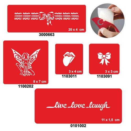 Yaşa Sev Gül 5'li Set Geçici Dövme Kına Şablonu