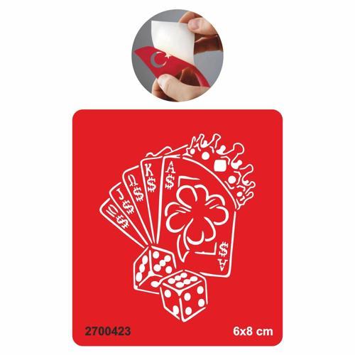 İskambil Zar Kumar  Tattoo Geçici Dövme Şablonları Kına Kalıpları