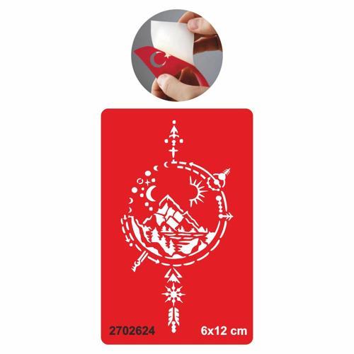 Seyyah Pusula  Tattoo Geçici Dövme Şablonları Kına Kalıpları