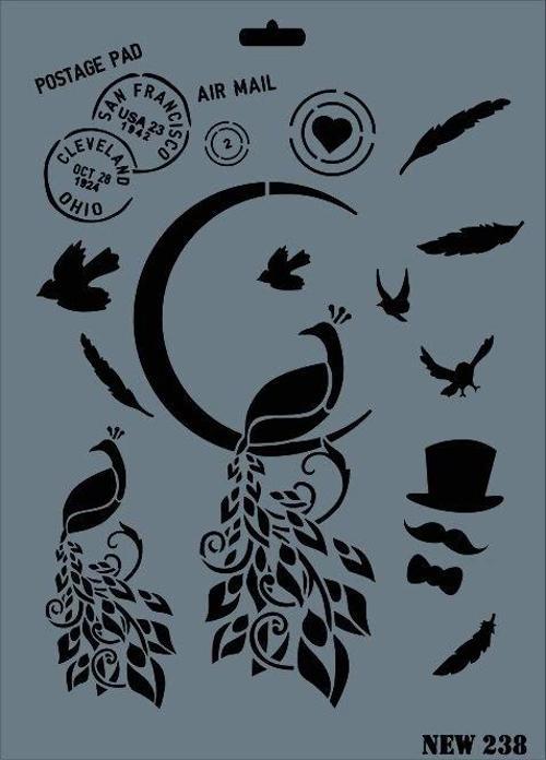 Stencil Boyama Şablonu 25x35 cm. NEW-238