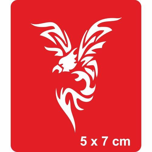 Saldırgan Ejderha Tattoo Geçici Dövme Şablonları Kına Kalıpları