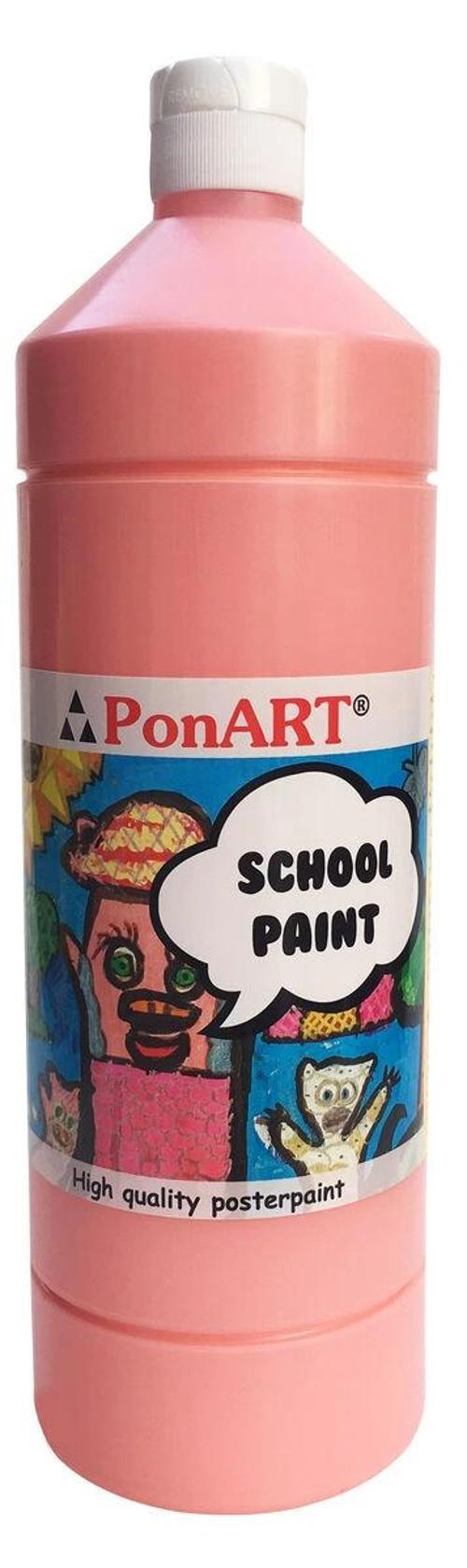School Paint Tempera Boya 1000 ml. PSP-2223 PEMBE