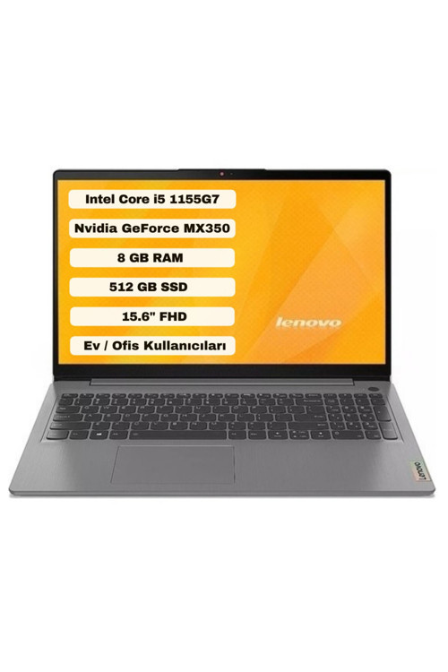 Ip 3 15Itl6 Core İ5 1155G7 8Gb 512Gb Ssd Nvidia Geforce Mx350 Freedos 15.6" Fhd 82H803Eytx
