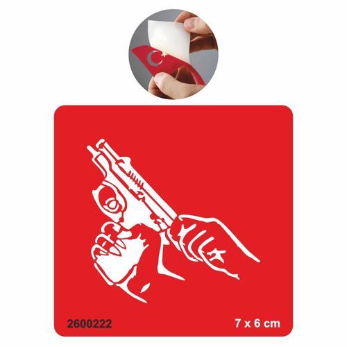 Şarjör Silah Tabanca Tattoo Geçici Dövme Şablonları Kına Kalıpları