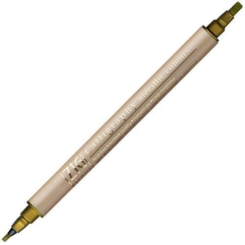Çift Uçlu Yaldızlı Kaligrafi Kalemi 2 mm. + 3.5 mm. 101 Metallic Gold