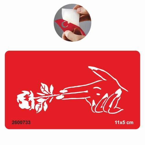 Silah ve Gül  Tattoo Geçici Dövme Şablonları Kına Kalıpları